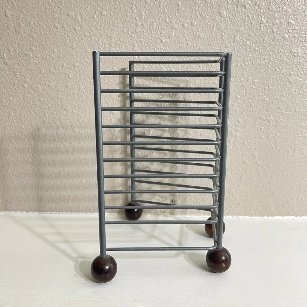 3 Vtg‎ Silver Metal 36 CD Storage Stand Holder Retro Video Games Atlantic ps1 pc